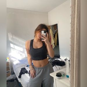 Free people racer back cropped tank